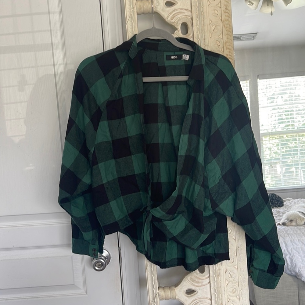 BDG flannel tie shirt